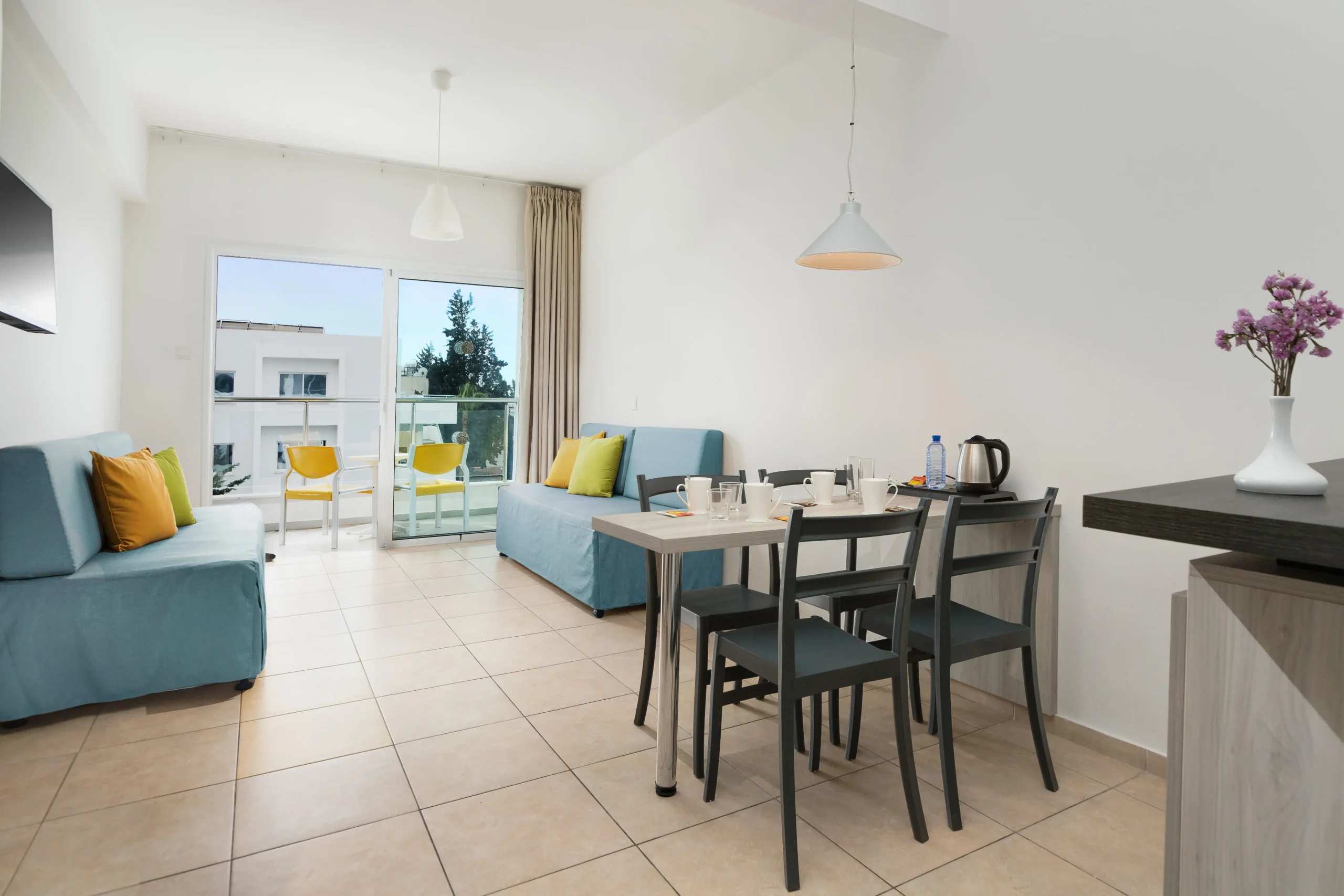 Living room for the Suite at Mayfair Hotel Paphos