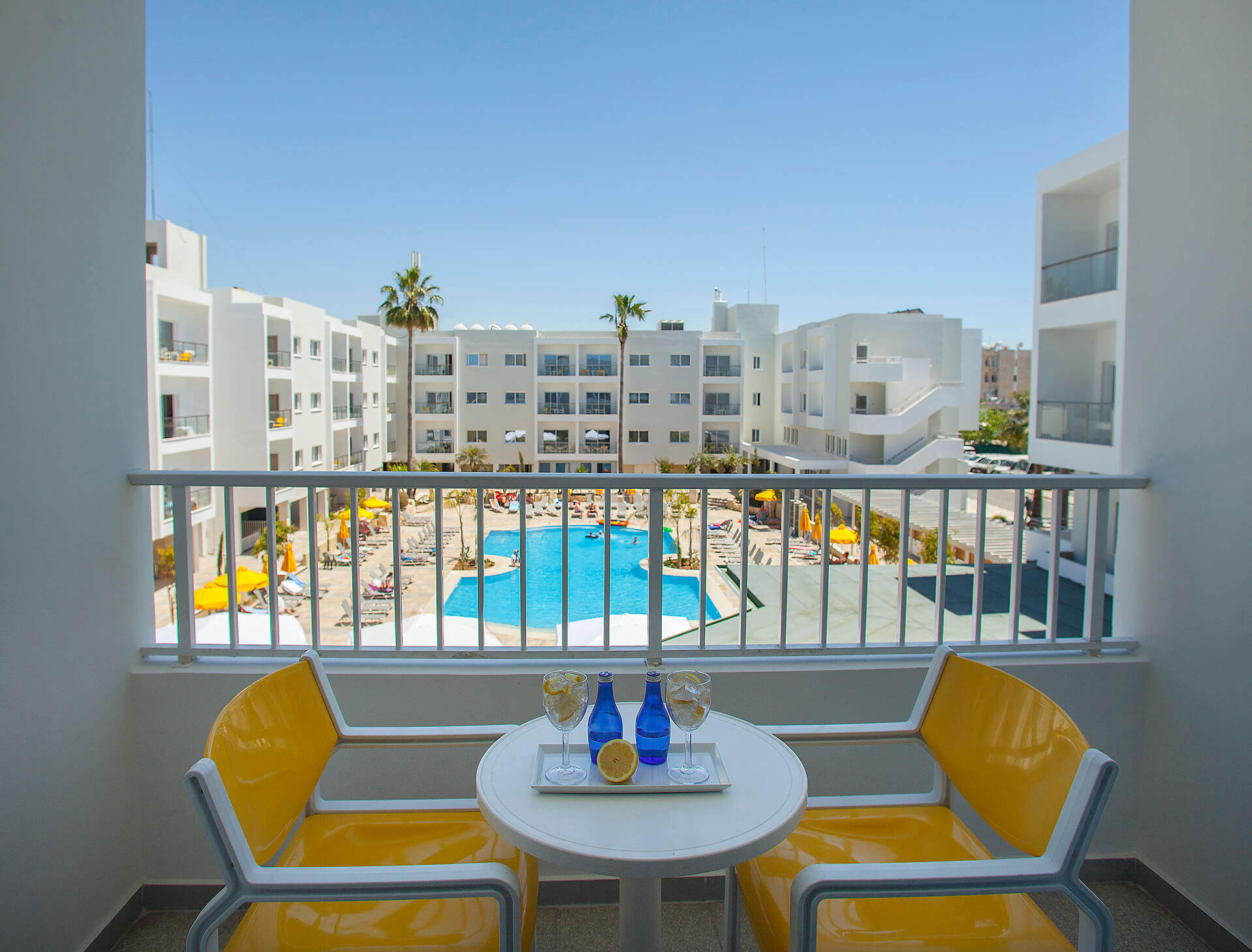 Balcony view from Twin Room of Hotel Mayfair Paphos