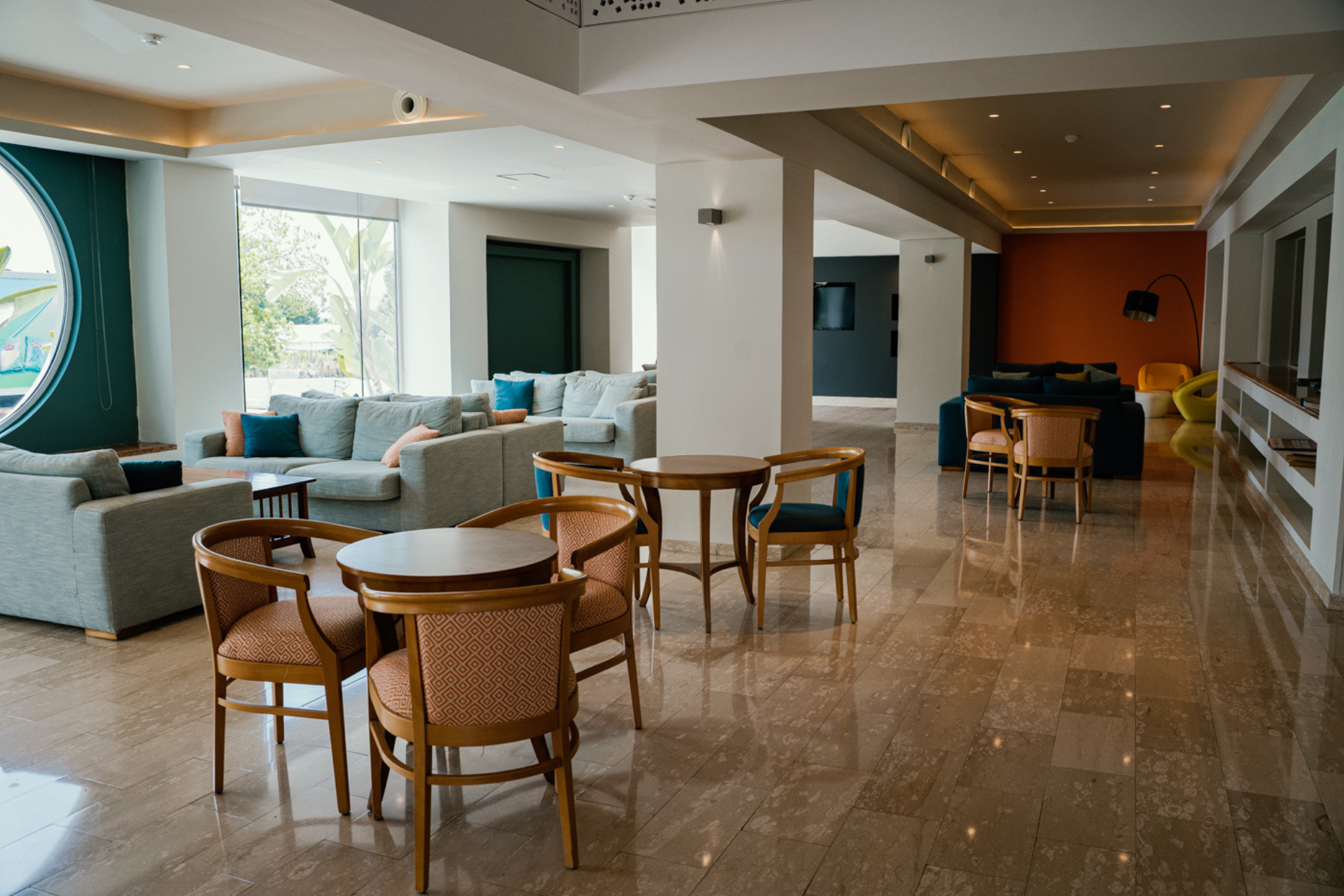 Mayfair Hotel lobby area in Paphos
