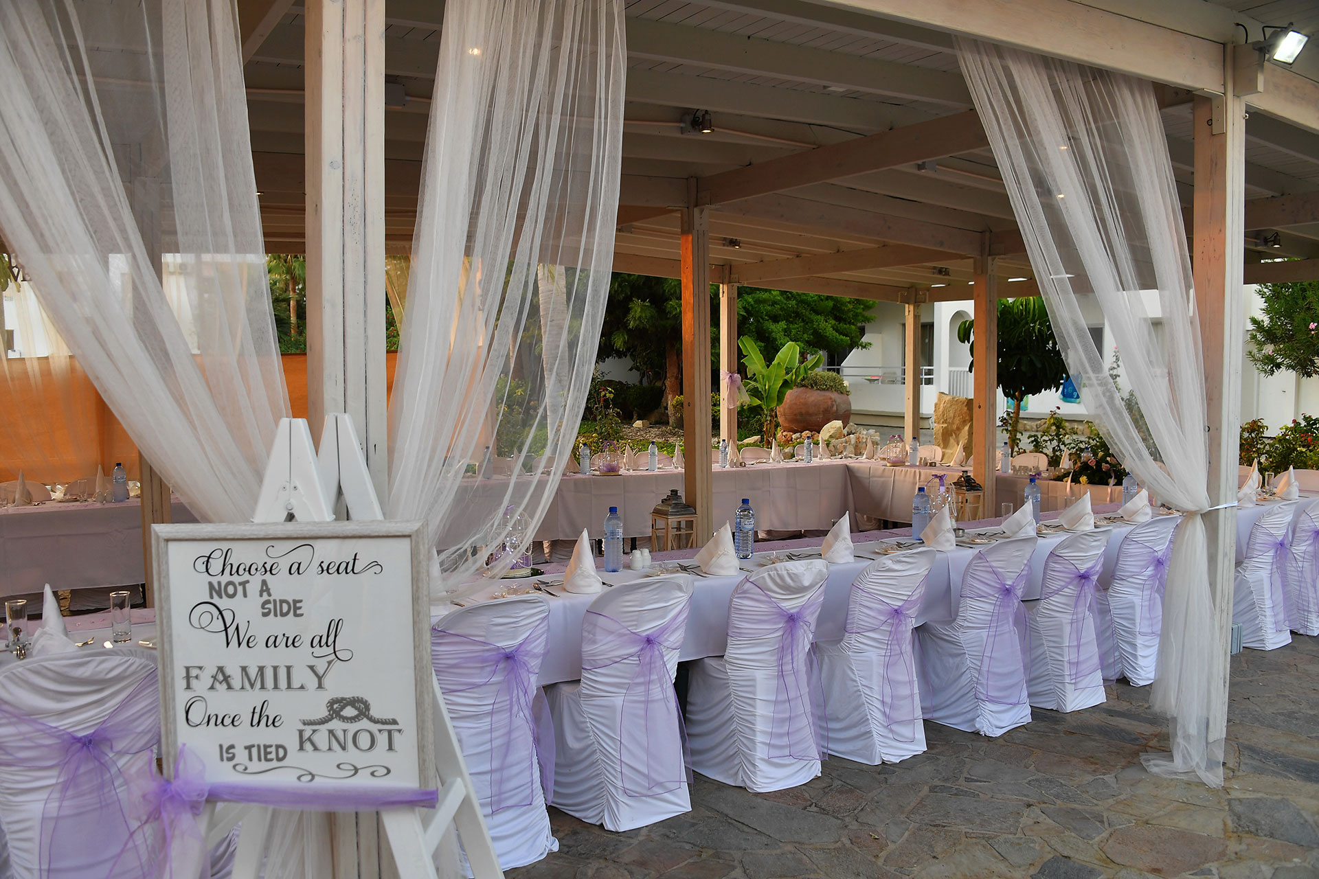 Wedding reception at Hotel Mayfair and Gardens Paphos